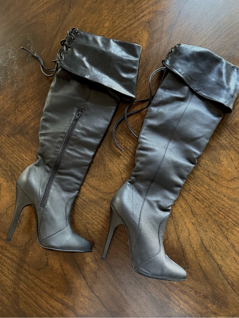 Women’s Black Over-the-Knee High Heel Boots